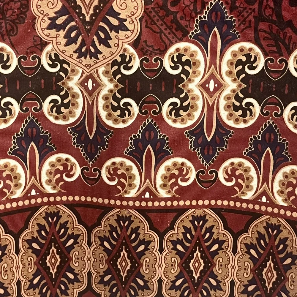 Charter Club Burgundy and Cream Patterned Top Plus Size 3X. - Picture 4 of 13